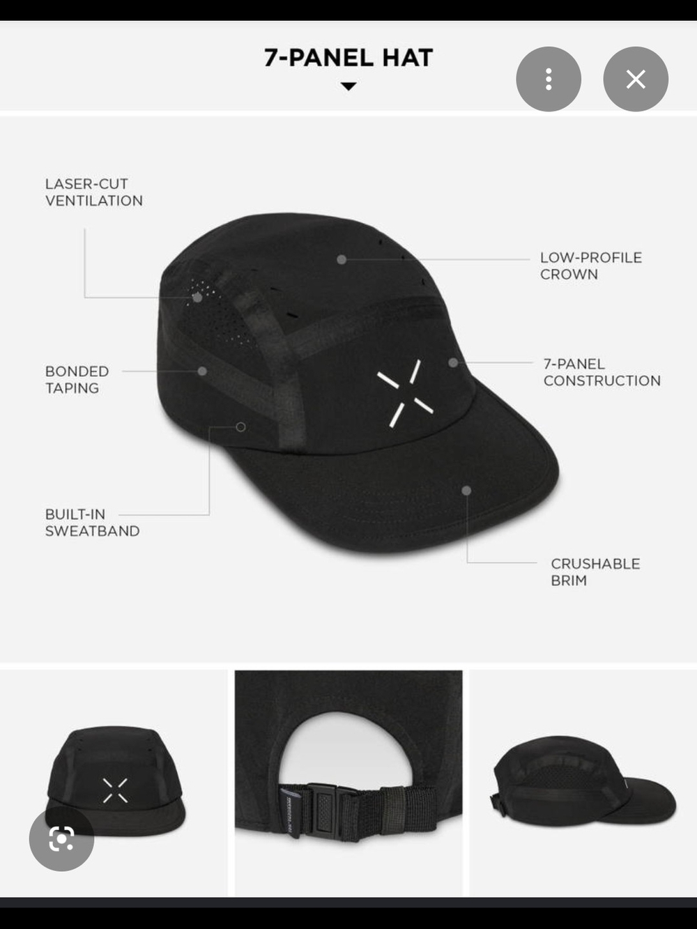 Ten Thousand ENDURANCE Hybrid Hat In Black, High Performance, One Size, NWT
